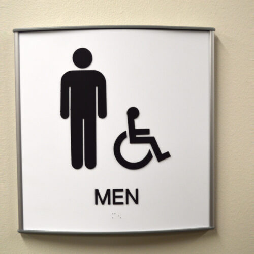 Columbus,ohio-usa,July,10,,2019:,Men,Public,Restroom,Sign,Posted,Commonly