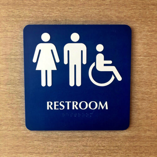 Unisex,Accessible,Restroom,Sign,Gender,Neutral