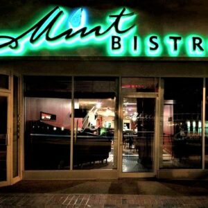 Mint Bistro Channel letters night