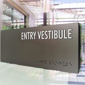 ADA entry vestibule braille